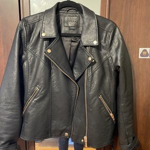 Black leather jacket